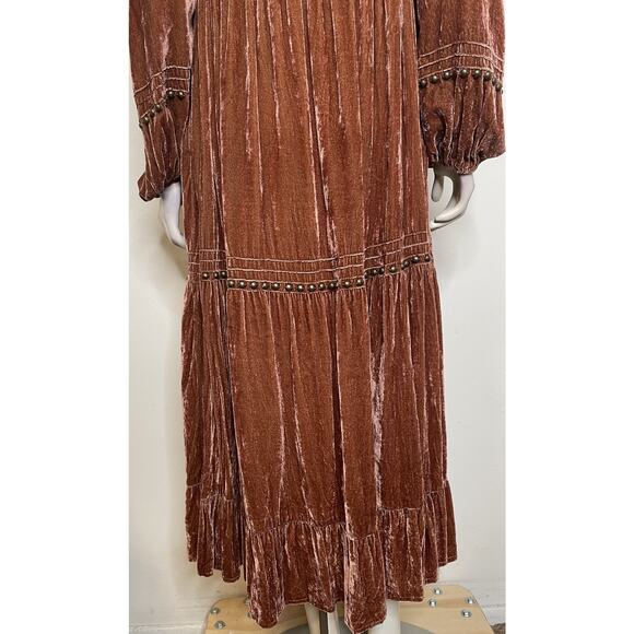 Double D Ranch Velvet Blessing Dress NWT XL Conchos Studs Copper Penny - Picture 12 of 15